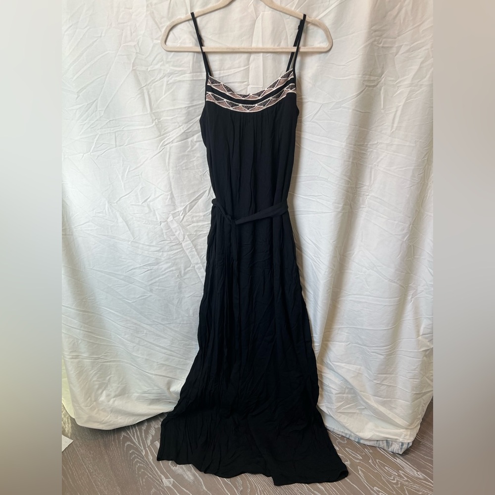 black maxi dress